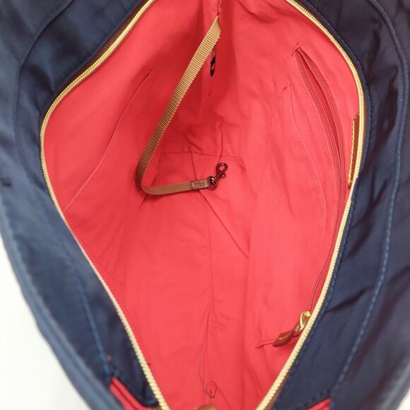 Dooney & Bourke Blue Nylon Double Handles Zipper Tote Shoulder Bag - Picture 8 of 16